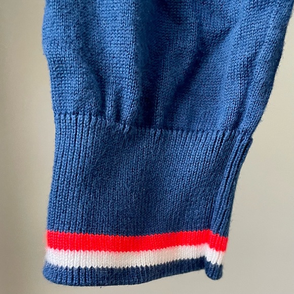 Lacoste LIVE! French Blue V-Neck Sweater - Picture 4 of 5